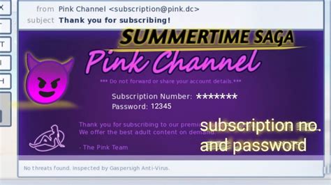 summertime saga pink chanel password|summertime saga laptop password.